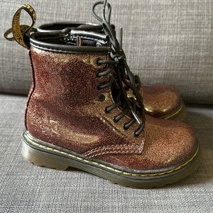 Toddler Dr. Marten burgundy glitter boots size 9